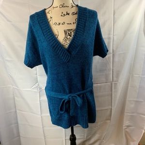 Love Rocks 1/4 Sleeve V-neck Sweater Tie Front